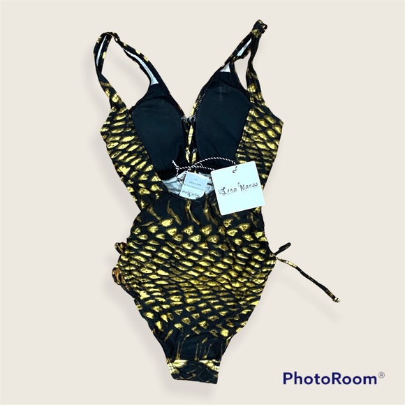 NWT LISA MAREE SNAKE PRINT BATHING SUIT SIZE XS - Picture 6 of 7